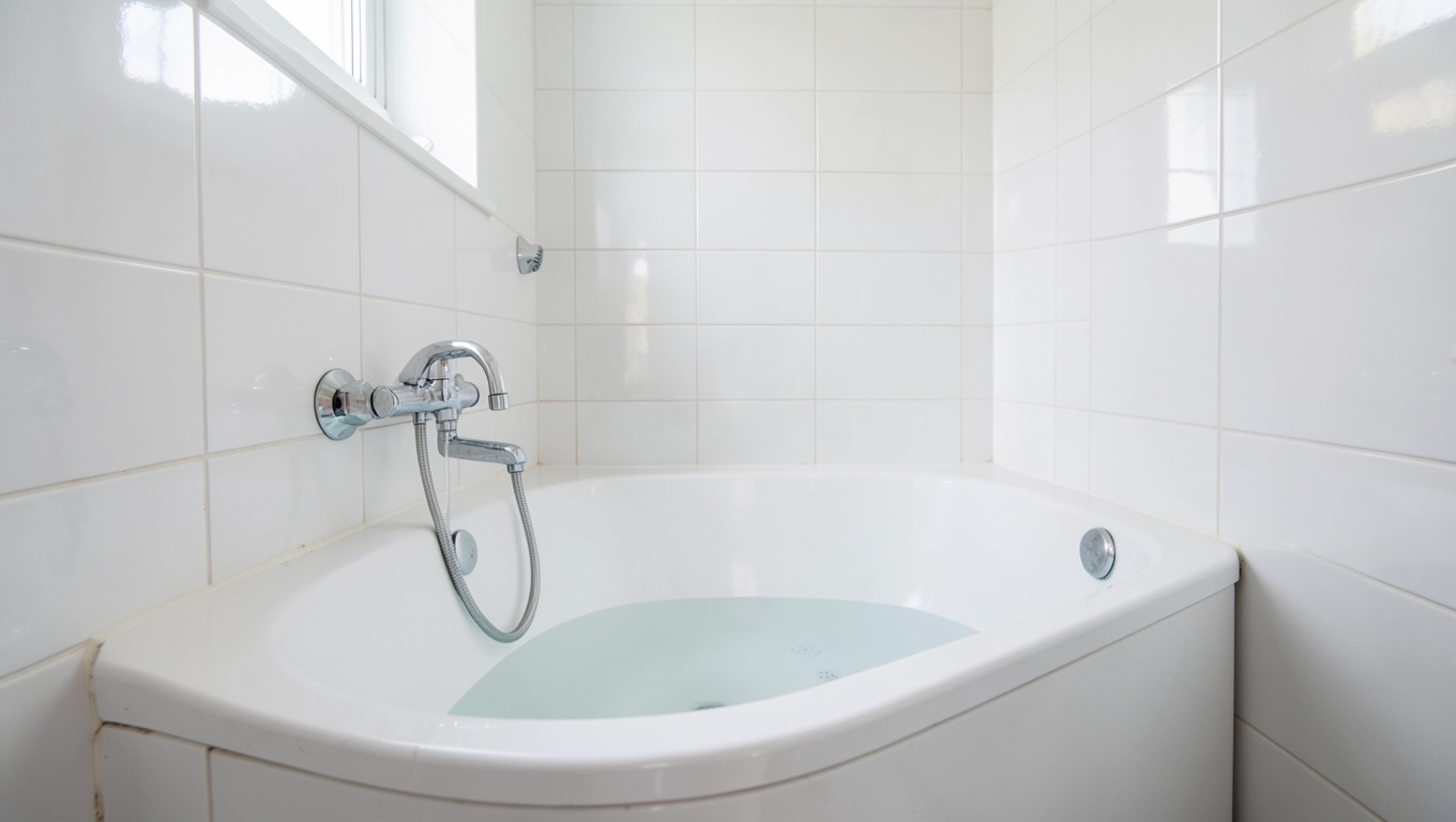 płytka wanna z prysznicem