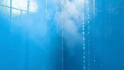 farba zamiast płytek pod prysznicem