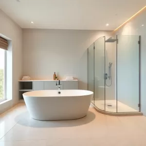 Łazienka 6m2 z wanną i prysznicem