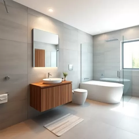 Łazienka 7m2 z wanną i prysznicem