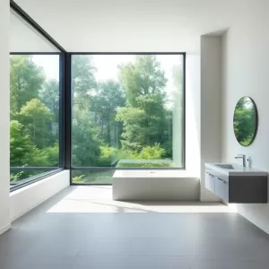 Łazienka z oknem i prysznicem