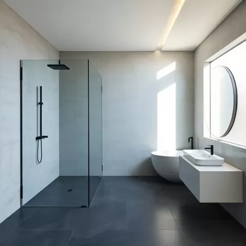 nowoczesna łazienka z prysznicem