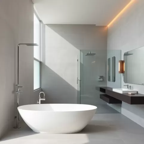 Nowoczesne łazienki z wanną i prysznicem