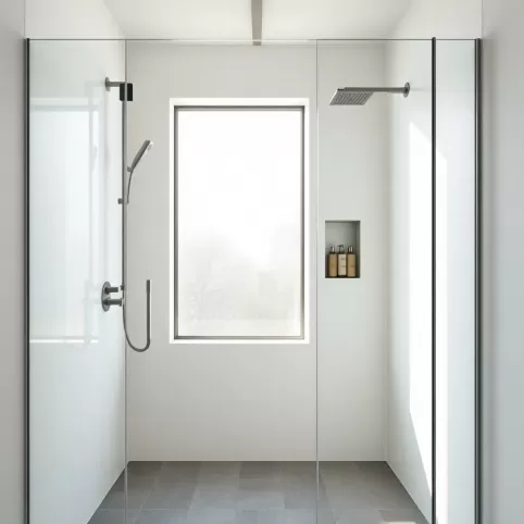 Okno w kabinie prysznicowej inspiracje