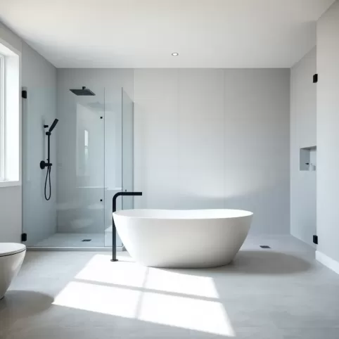 Projekty łazienek z wanną i prysznicem